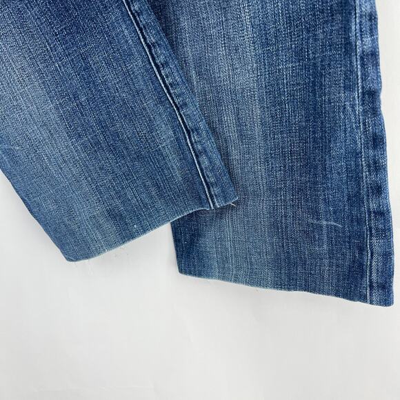 Express (6) Stella Bootcut Jeans (30x29) Shirt Dark Wash Low Rise Crystal Stud - Picture 8 of 13